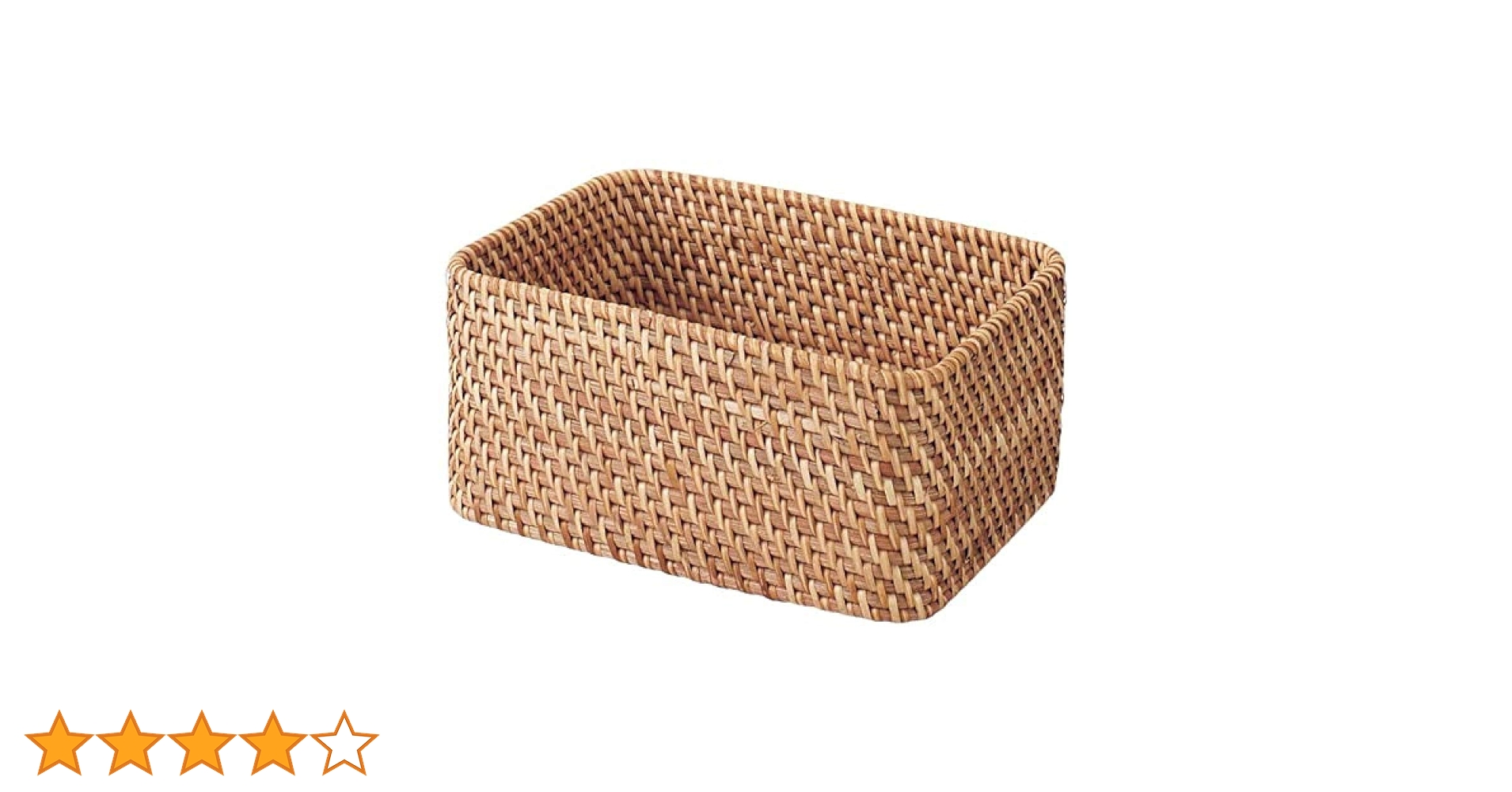 無印良品　重なるラタン長方形　中　4個　小　3個　　合計7個 重なるラタン長方形バスケット・小 | 無印良品